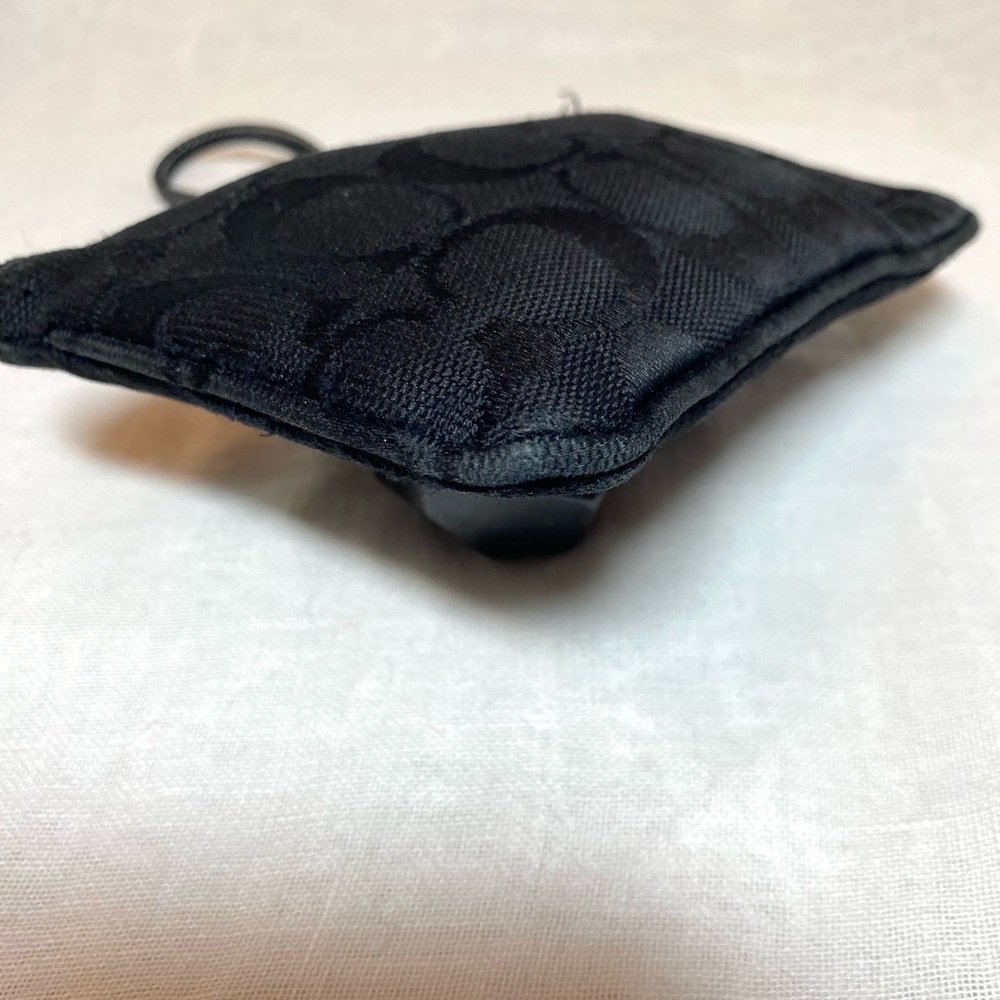 Coach Black Signature Jacquard Wristlet - Picture 5 of 12